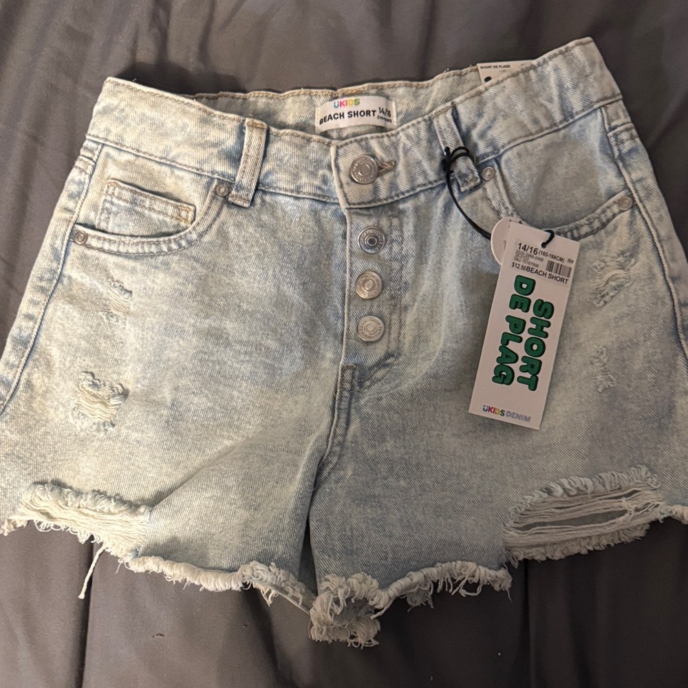 Light Wash Kids Denim Shorts